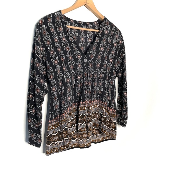 Madewell | Silk Bohème Popover Shirt in Burnished Floral - Picture 3 of 11